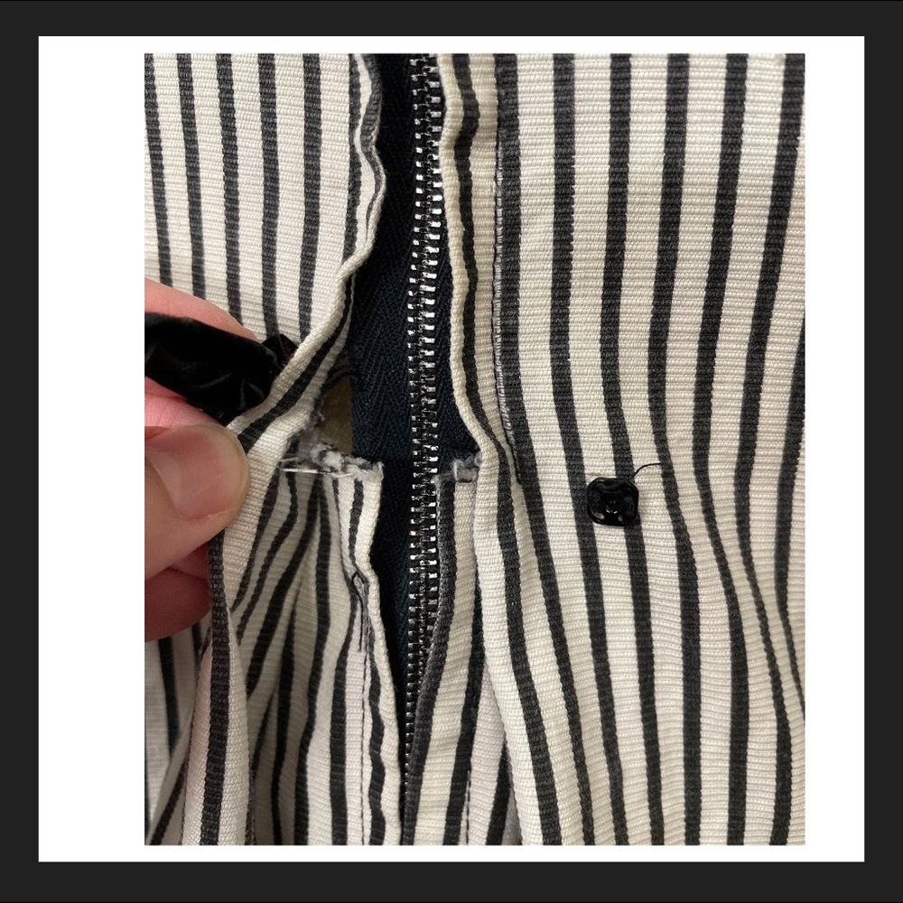 Vintage Small black white stripe bows dress VTG swing Vlv gothic beetle juice - Picture 6 of 13